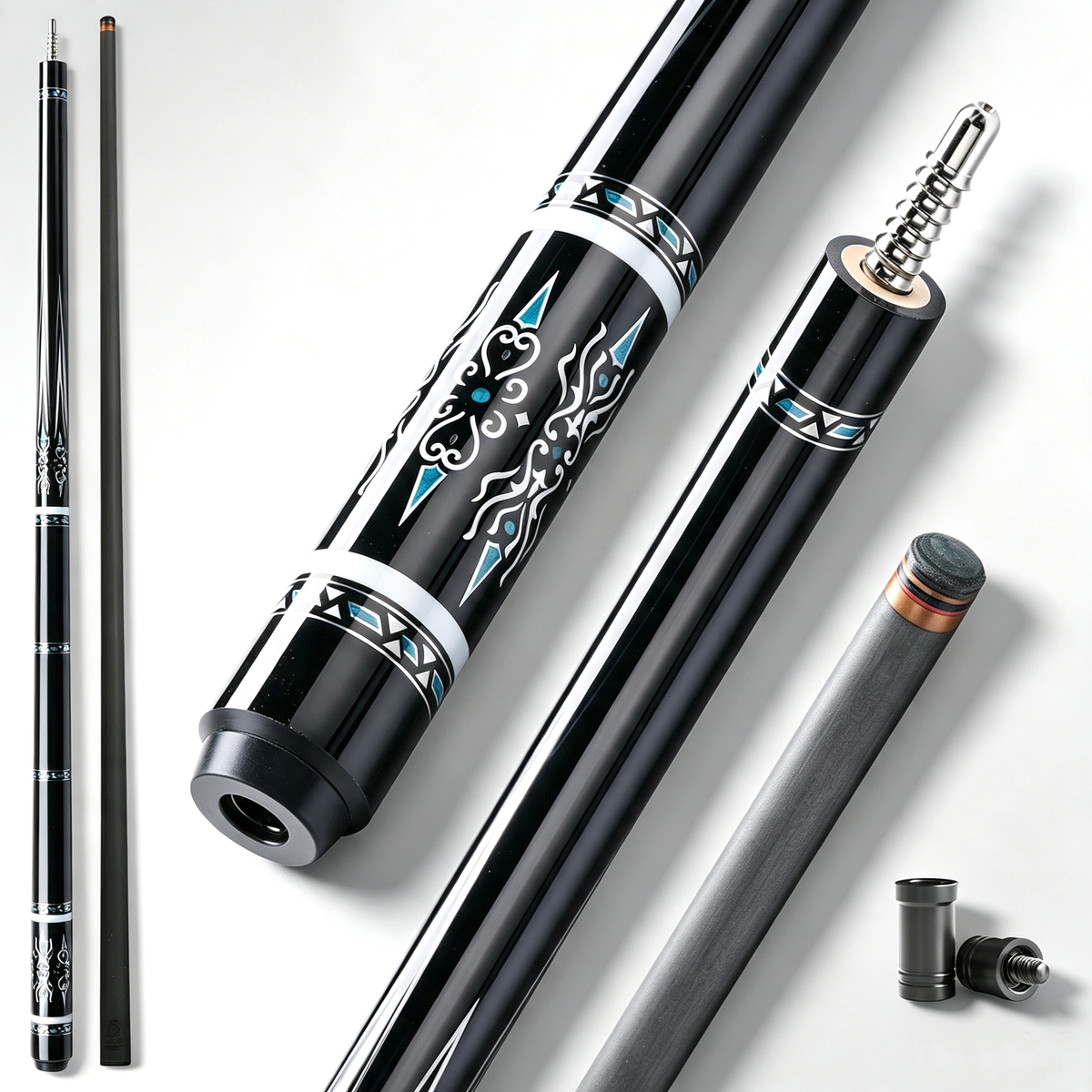 BlkCueShark - Carbon Fiber Pool Cue - U8