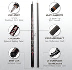 BlkCueShark - Carbon Fiber Pool Cue - CL02