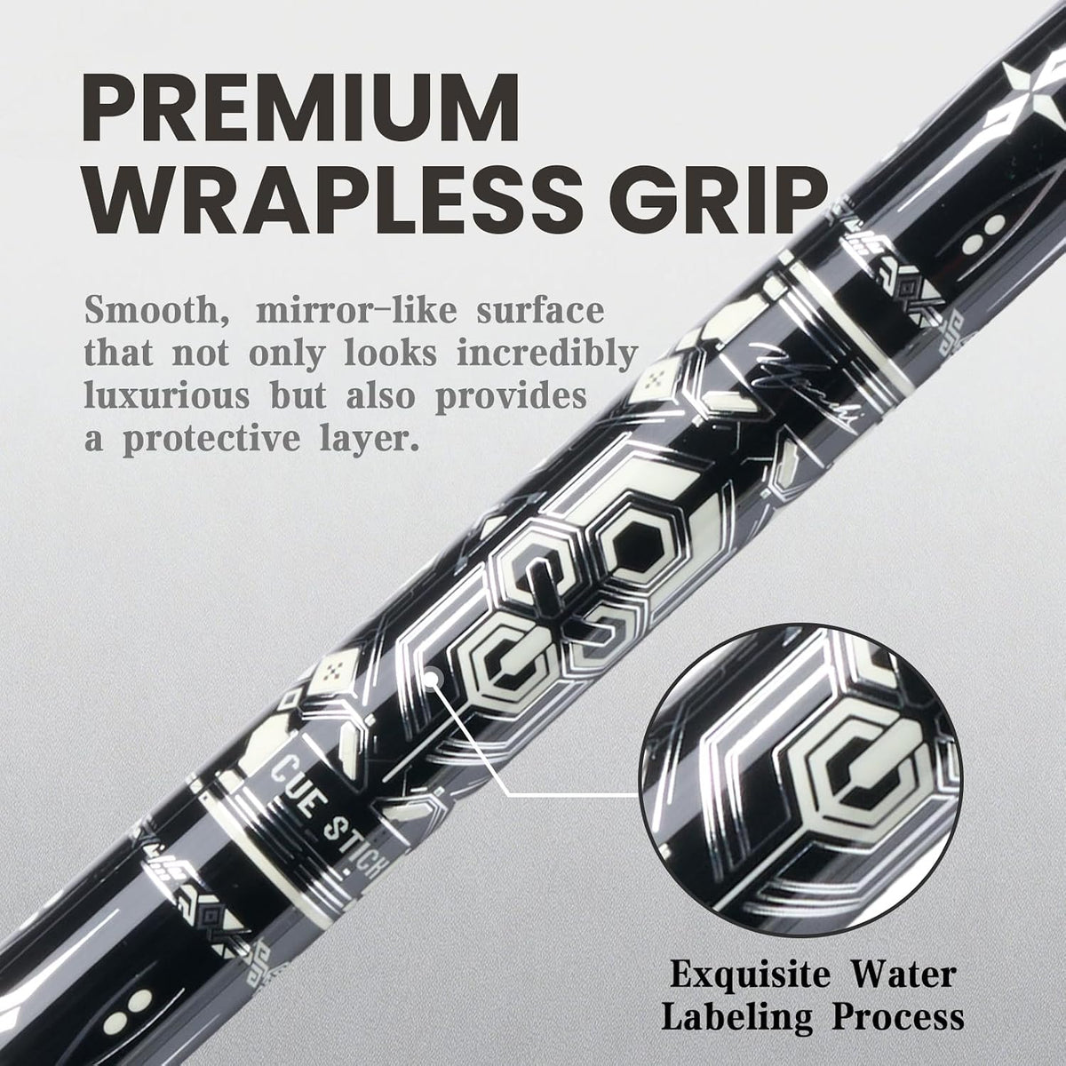 BlkCueShark - Carbon Fiber Pool Cue - JXGM (11.8mm)