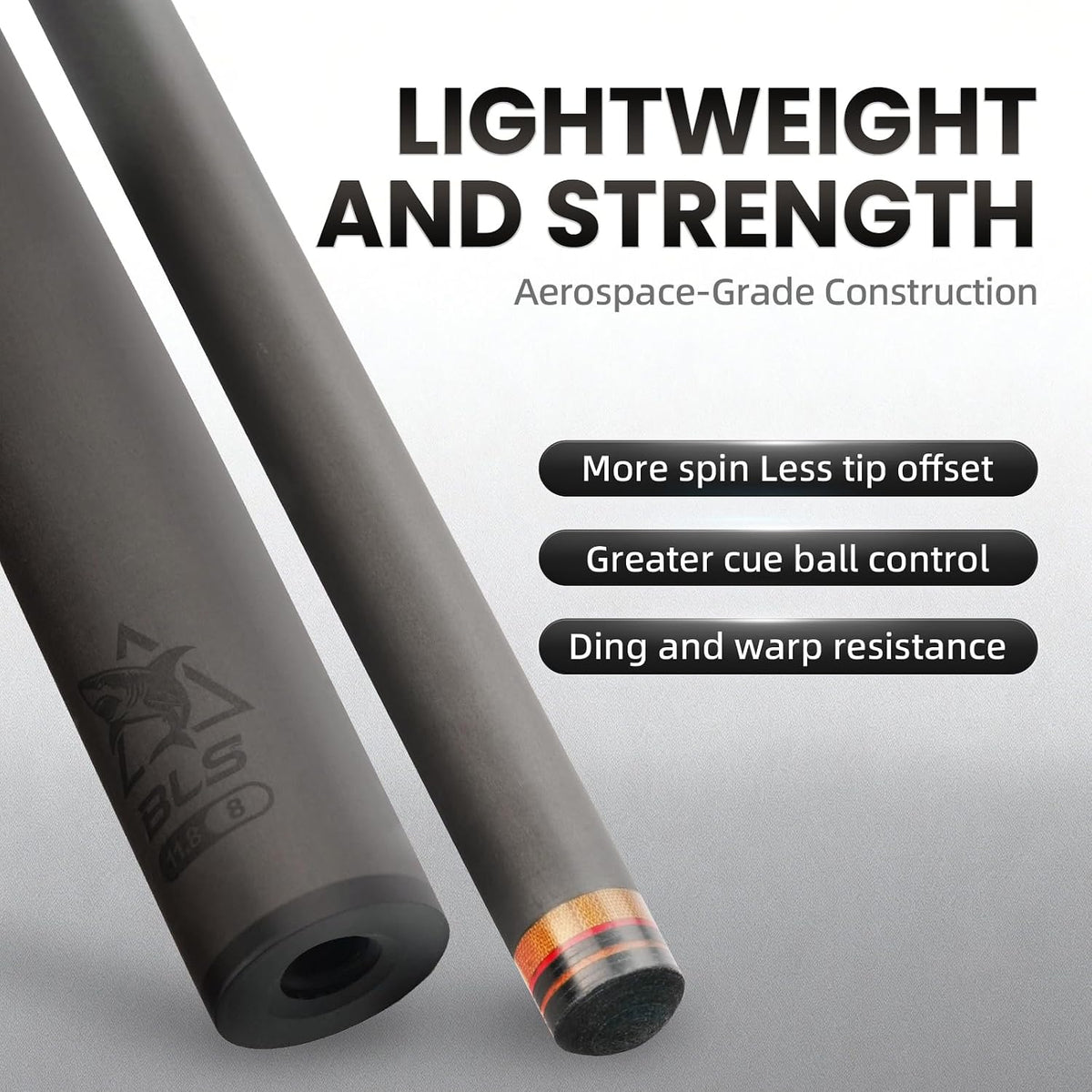 BlkCueShark - Carbon Fiber Pool Cue - CL02