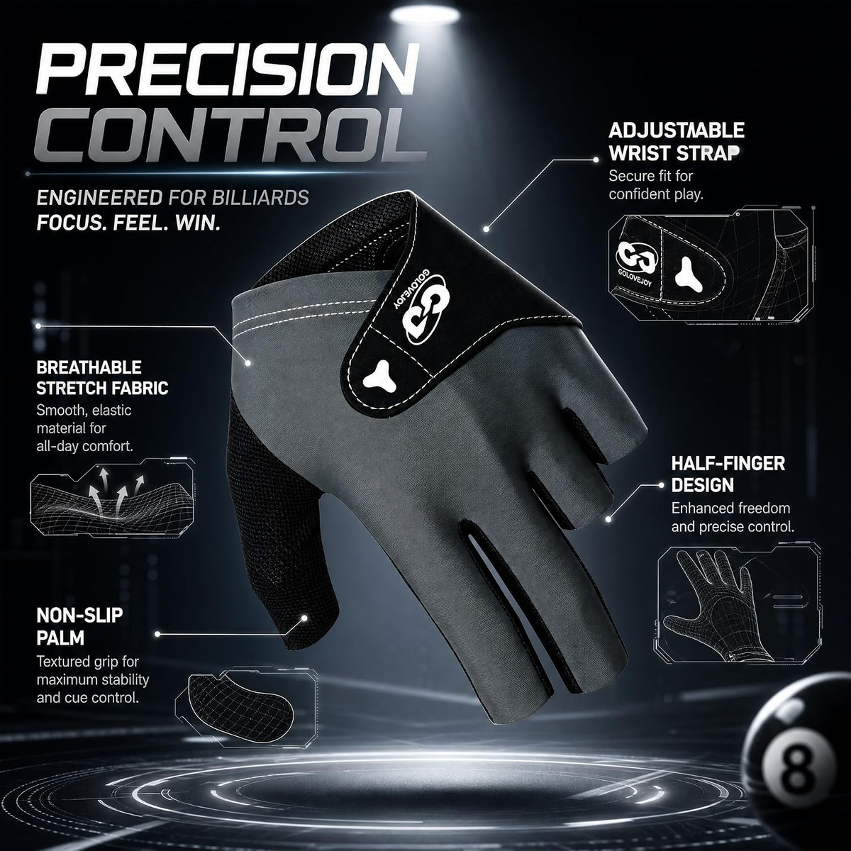 Billiards Glove - XG82(single)