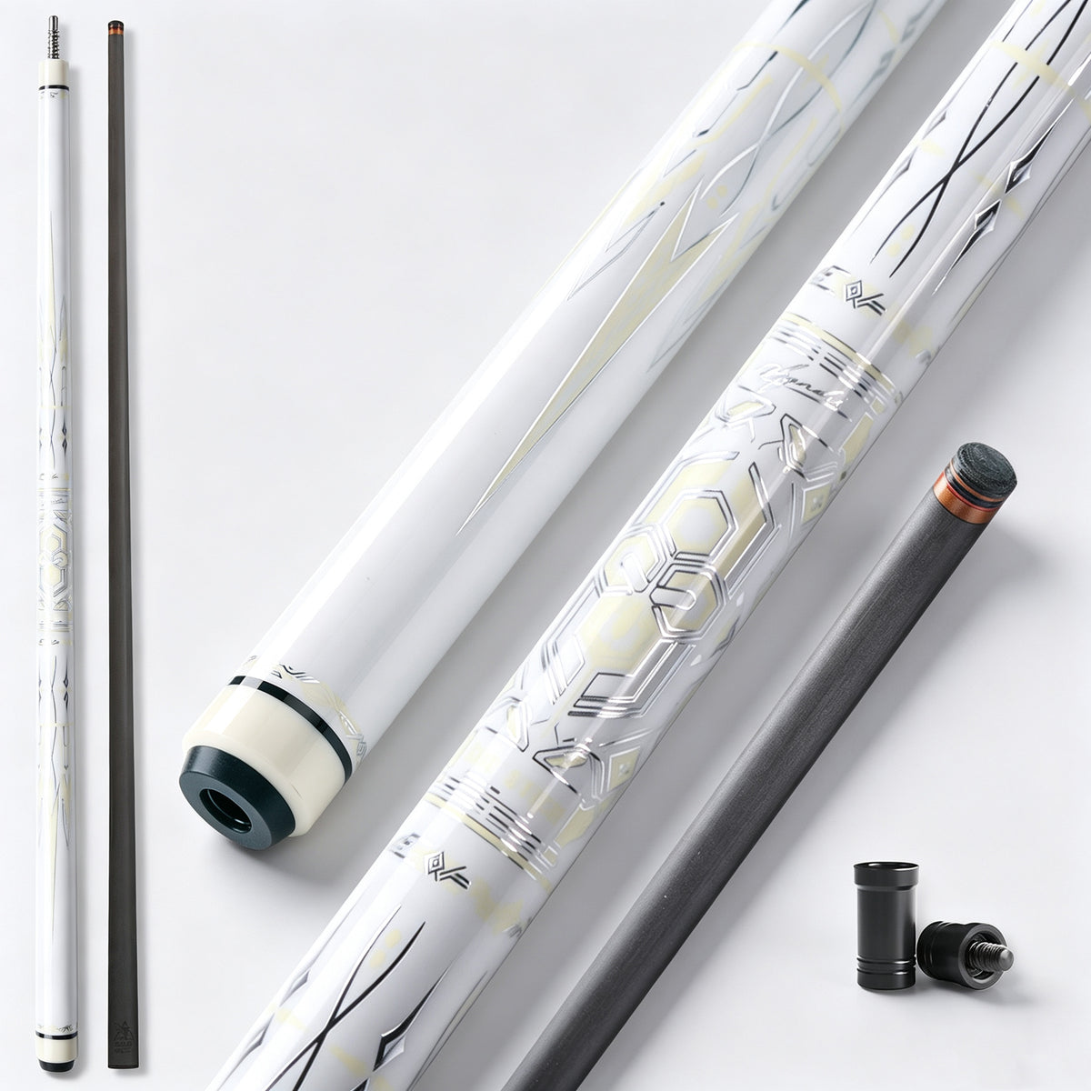 BlkCueShark - Carbon Fiber Pool Cue - JXGM (11.8mm)