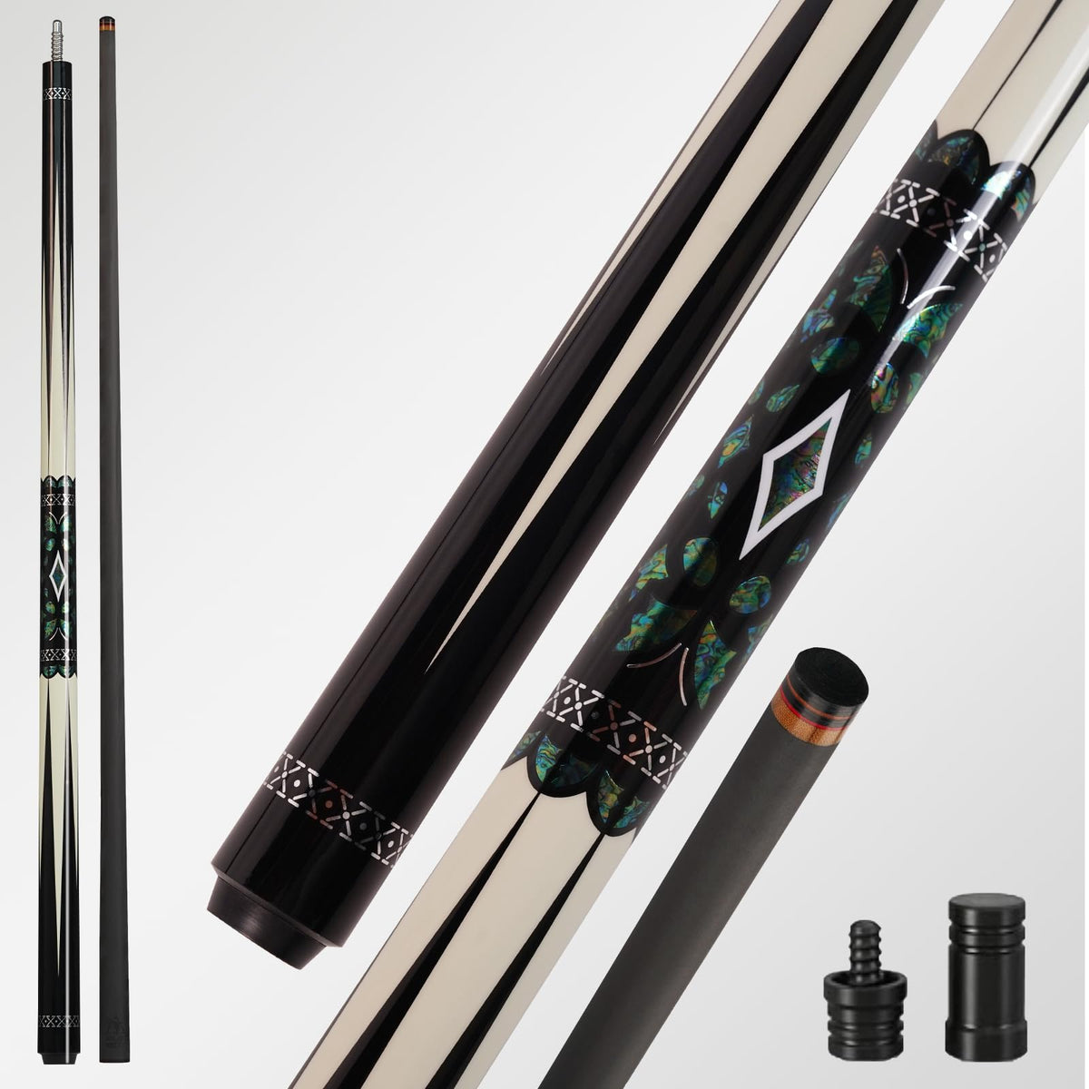 BlkCueShark - Carbon Fiber Pool Cue - F8