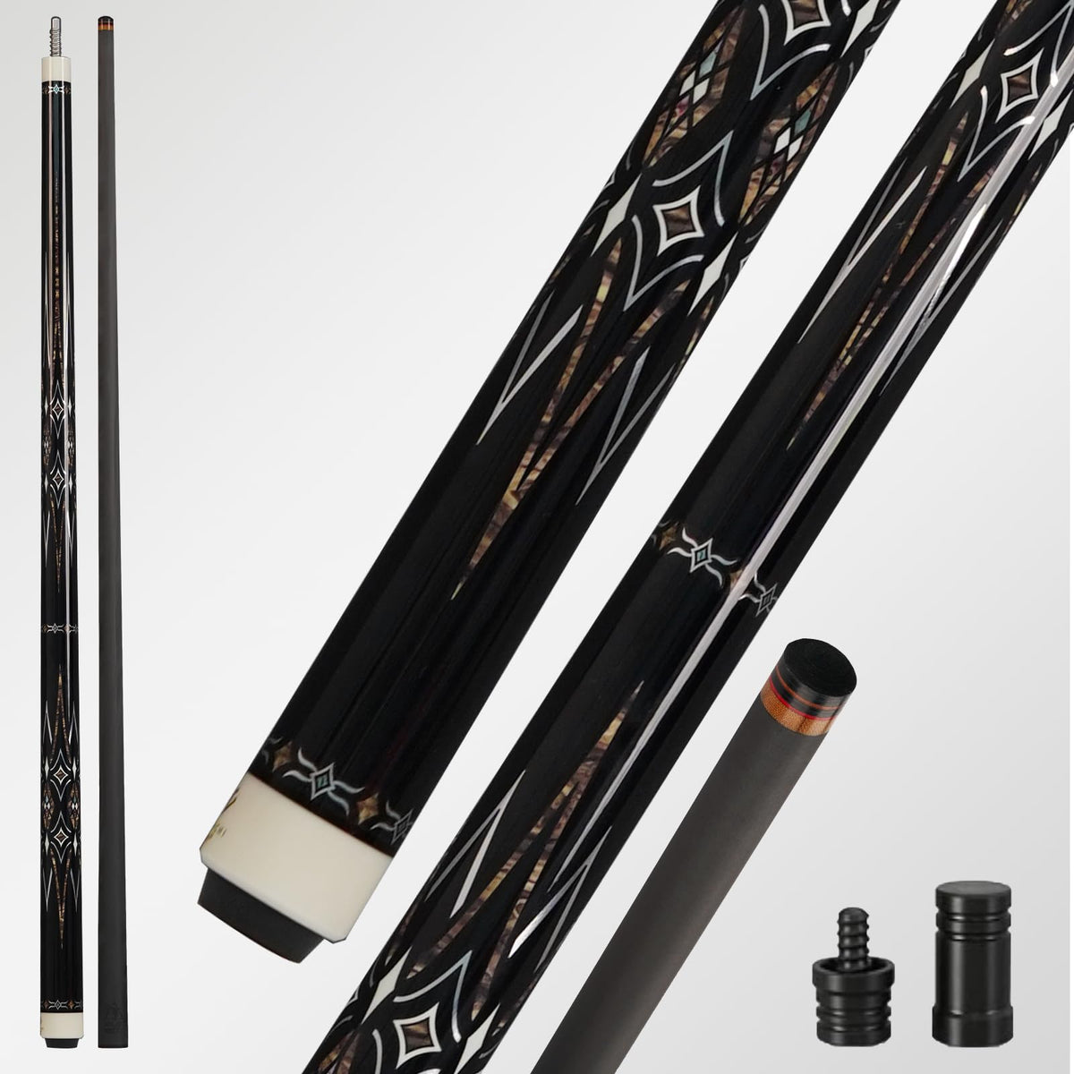 BlkCueShark -  Carbon Fiber Pool Cue - U4