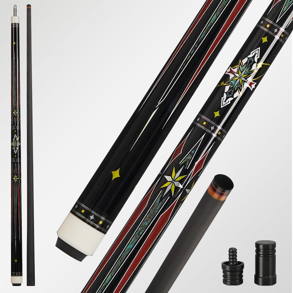 BlkCueShark - Carbon Fiber Pool Cue - F2