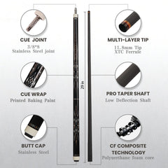 BLS - Carbon Fiber Pool Cue - U4