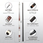 BlkCueShark - Carbon Fiber Pool Cue - U2