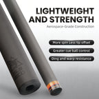 BlkCueShark - Carbon Fiber Pool Cue - F8