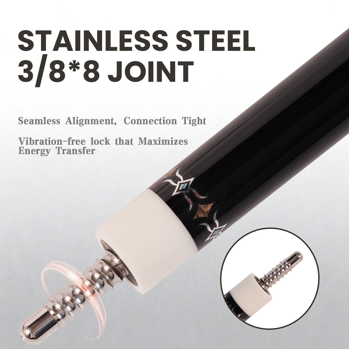 BlkCueShark -  Carbon Fiber Pool Cue - U4