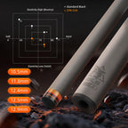 BlkCueShark - 29" Carbon Pool Cue Shaft (Single)
